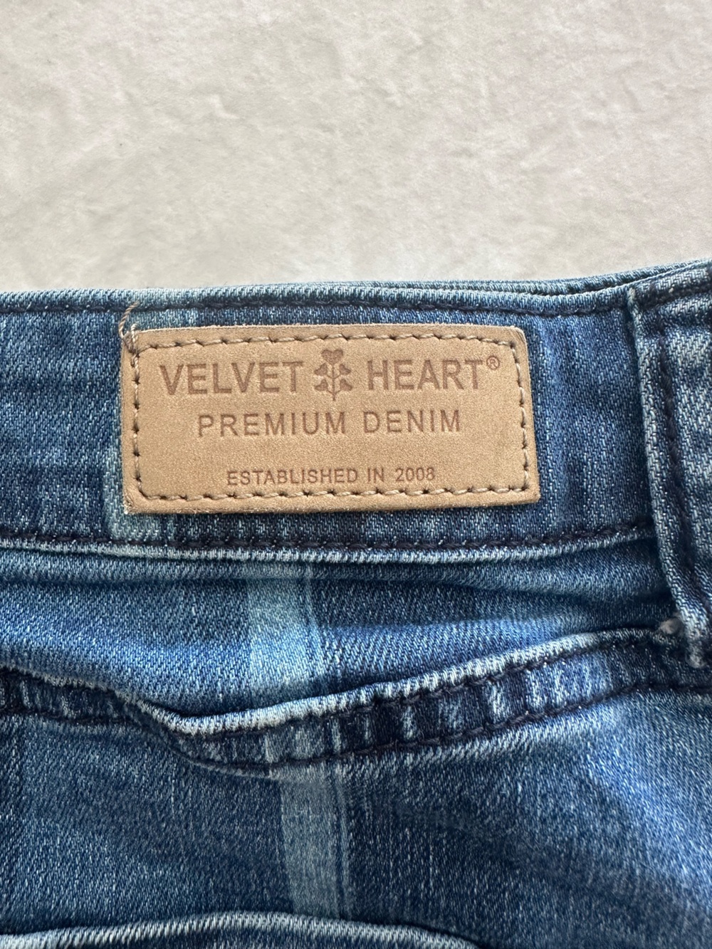 Velvet Heart Blue Striped Button-Front Denim Skirt, size 29 - Picture 8 of 12